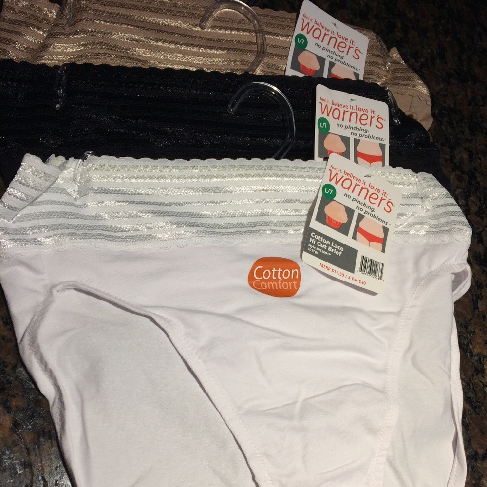 Warner's No Pinching. No Problems. 3 Pair L/7